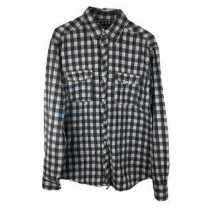 Hudson & Barrow Mens checkered casual shirt size Medium